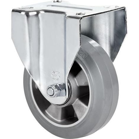 rueda fija  17zv160-degb aluminio-goma gris elastica eje bolas (1/2)
