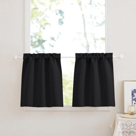 Rideaux occultants, 7692 cm, isolants thermiques, haute protection contre la lumière, adaptés aux petites fenêtres, lot de 2 (1/5)