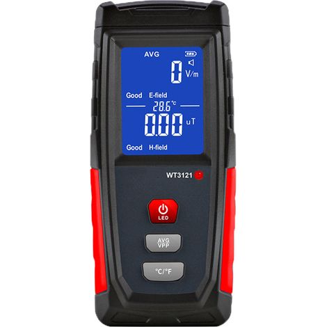 Détecteur de rayonnement de champ électromagnétique WT3121, mesureur de champ électrique à écran LCD pour appareils domestiques, téléphone et ordinateur (1/5)