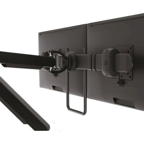 [GEBRAUCHT] B-Ware Bachmann Monitor Tischhalterung Dual Monitorarm Bildschirmhalterung Schwarz Vesa