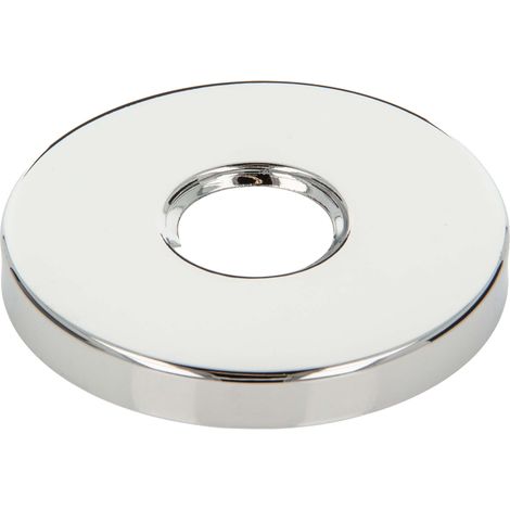 tecuro Gewinderosette (3/4) Ø 27 mm x Ø 80 mm x Höhe 10 mm, Messing verchromt
