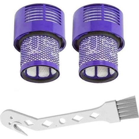 Lot de 2 filtres de rechange lavables avec une brosse gratuite pour aspirateurs Dyson V10 Filtres de rechange Dyson pour la série V10 SV12 avec une brosse gratuite (1/5)