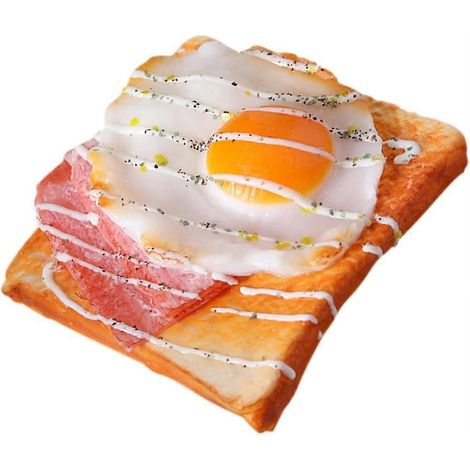 Toastmodell, das eine Brotdekoration simuliert, realistisches Lebensmittelaccessoire mit authentischem Flair, ideal für die Ladenauslage. (1/5)
