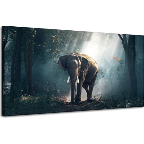 Impression sur toile Animaux Éléphant 120x60 cm