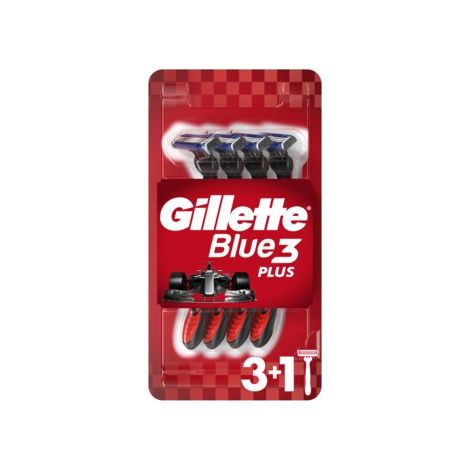 Selgros111 Gillette Blue3 Plus - 4 maquinillas desechables para un afeitado cómodo