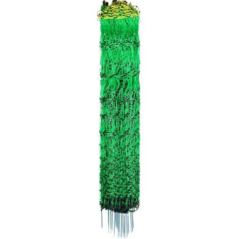 Clôture électrique portable, 1,27 m x 50 m, filet avec piquets pour chèvres, moutons, cerfs, porcs et chiens. Idéal pour jardins, fermes et ranchs. (1/5)