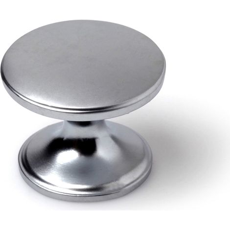 Pomo para Mueble  Estilo Contemporáneo  Fabricado en Zamak  Acabado en Cromo Mate  Medidas 323227 mm  Sistema de Fijación  Incluye Tornillos M4  2 Unidades -