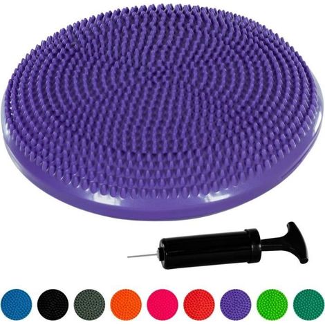 Cuscino gonfiabile per l'equilibrio - Viola - Per allenamento di forza e correzione posturale (1/4)