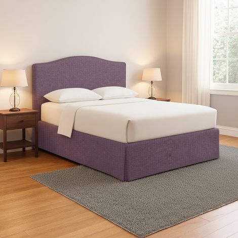 Cama de Plaza y Media Runcorn, Desenfundable, Hecho en Italia, Violeta Lila (1/5)