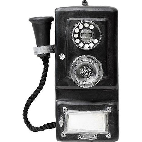 Décoration murale rétro pour téléphone, suspension murale vintage créative, look classique, paiement par téléphone (1/5)