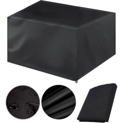 Ineasicer Table de Jardin 115x115x74cm Housse Salon de Jardin Imperméable Résistance Anti-UV Bâche Salon de Jardin Housses Protection Mobilier Bache Table Jardin Exterieur (115x115x75cm) (1/4)