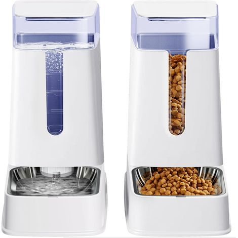 Kit di distributori d'acqua automatici per gatti e cani (confezione da 2) — 3,8 litri — Adatto a cani di taglia piccola, media e grande (1/5)