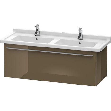 Meuble sous-vasque X-LARGE 468x1200x448mm brun olive haute brillance