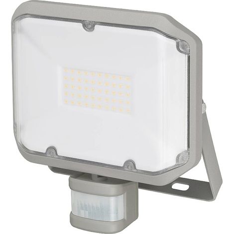 Projecteur LED avec PIR/Spot LED avec détecteur de mouvements, en extérieur, 30W (Spot extérieur pour montage mural, 12m de portée, 3110 lm et température de couleur 3000K blanc chaud, IP44) (1/2)