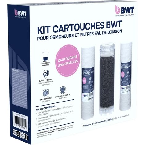 Pack Triplex Pour Filtres Bwt Eau De Boisson Et Osmoseurs Domestiques