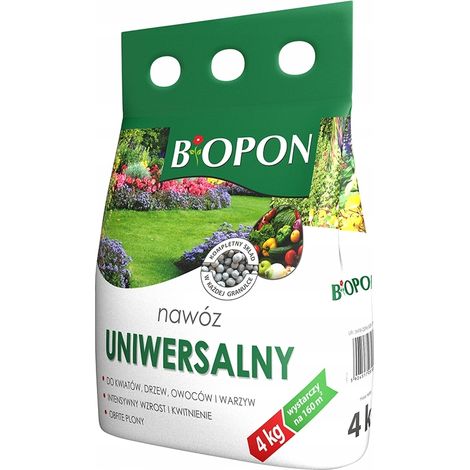 Fertilizante granulado universal Biopon 4 kg 1 unidad. (1/3)