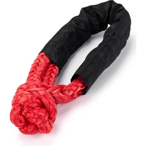 Accessoires de modification automobile : corde de remorquage à manille souple 17 tonnes, peut remplacer la corde à nœud de crochet de remorquage en acier au carbone - voir détails - rouge (1 pièce) (1/3)