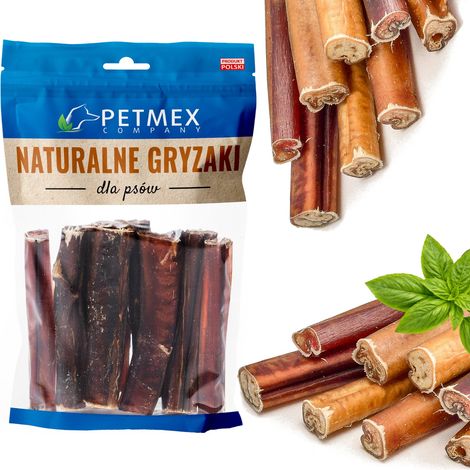Delicadeza, masticable natural para perros: pene de res Petmex de 12 cm, 10 unidades.