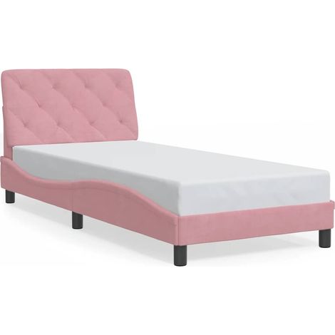 Maison Exclusive - Cadre de lit sans matelas rose 90x190 cm velours