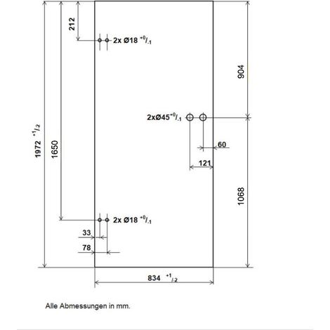Türblatt Drehtür 834 x 1972 DIN links/rechts Glastür ESG Dekor curved Innentür Wohnungstür