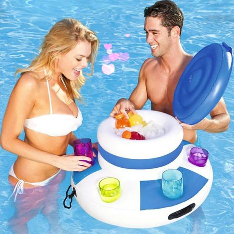 Seau à glace gonflable avec porte-gobelet et glaçons pour bière et eau (1/5)