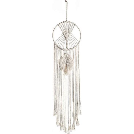 Attrape-rêves mural bohème en macramé de coton tissé, idéal pour un mariage ou un cadeau de Saint-Valentin (1/5)