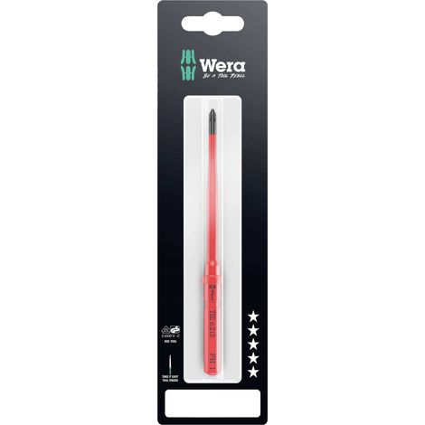 Wera Kraftform Kompakt VDE 62 iS PH 1 x 157 mm TIE SB pour électricien cruciforme Lame interchangeable PH 1 Q833203