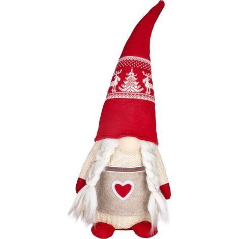 Dekoration MagicHome Weihnachten, Zwerg, Mädchen, 15x17x45 cm (1/4)