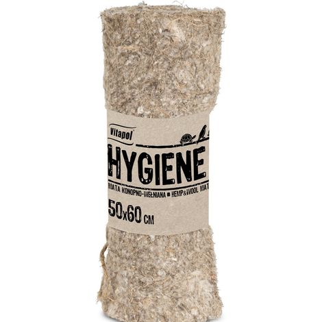 Vitapol Hygiene Hanfmatte mit Wolle für Nagetiere und Kaninchen 50x60cm