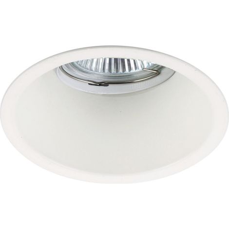 Applique murale encastrable ronde blanche, inclinable.