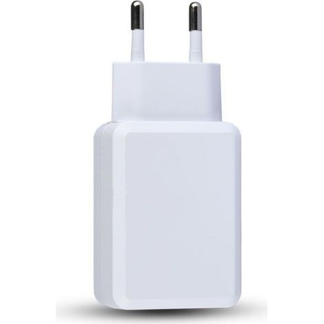 USB QC3.0 TRAVEL ADAPTOR WITH DOUBLE BLISTER PACKAGE WHITE (1/5)