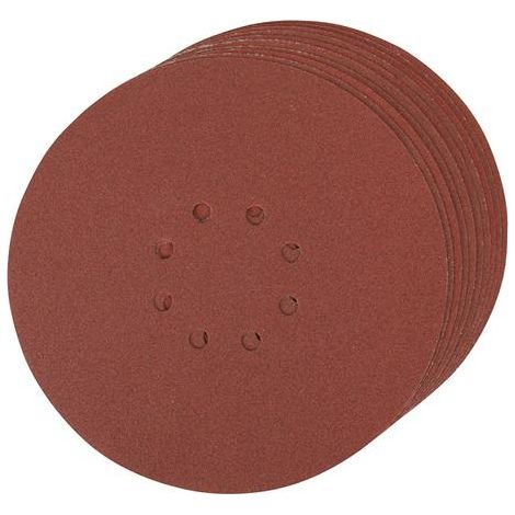 Silverline Dischi perforati a fissaggio strappo 225 mm 10pz Grana 120