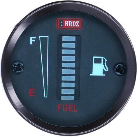 Indicateur de jauge à carburant à LED, diamètre 52 mm, 12 V, résistance réglable, convient aux voitures et aux motos. (1/5)
