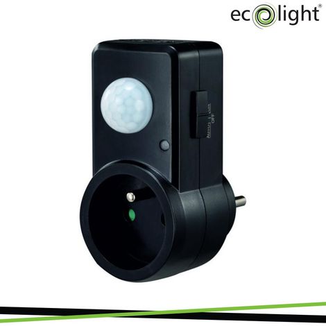 SENSORE DI MOVIMENTO PIR CP-10C CON PRESA NERO (1/3)