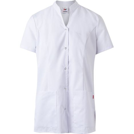 Chaqueta sanitaria manga corta con botones automáticos VELILLA Serie 535203 2XL Blanco