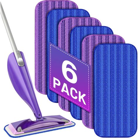 wiederverwendbare Wischmoppköpfe, kompatibel mit Swiffer WetJet-Wischmopps – Waschbare Mikrofaser – Für die Reinigung von 30,5 cm breiten Swiffer WetJet-Böden (1/3)