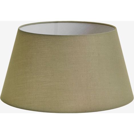 Abat-jour en tissu pour lampe, couleur vert sauge, diamètre 40 cm, abat-jour décoratif pour éclairage intérieur (1/5)