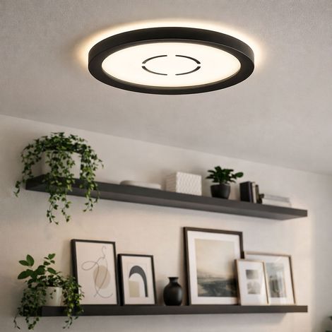Lampada da soffitto a LED con retroilluminazione Lampada da cucina Lampada da corridoio rotonda Plafoniera ultraslim, retroilluminata, 12W 1400lm bianco neutro, DxH 19 x 2,8 cm (1/5)