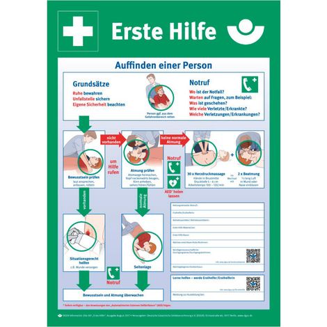 Anleitung zur Ersten Hilfe Auffinden einer Person, Typ: 02400