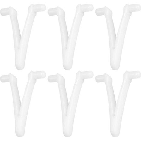 6pcs Piscine d'approvisionnement Papillon v Clip pour Piscine Spa Brosse Feuille râteau Feuille Skimmer tête d'aspirateur pour Nettoyage de Piscine (1/5)