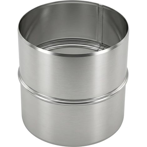 MAKA Raccordo Flex-Flex per Canna Fumaria in Acciaio Inox, Giunzione tra Due Tubi Flessibili Monoparete AISI 304 Ø 180 mm (1/5)