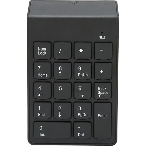 Mini clavier numérique sans fil 18 touches, connexion stable 2,4 GHz, design ergonomique, pavé numérique pour ordinateur portable