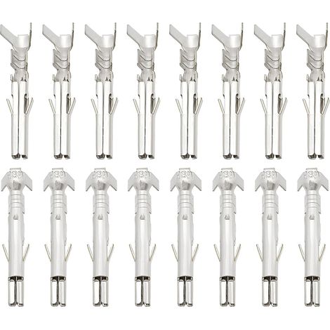Pack of 100 Crimp Terminals 5557 4.2 mm Wire-to-Wire Crimp Connectors W2W Compatible with Molex Mini Compatible with Jr. Style 39000038 (1/5)