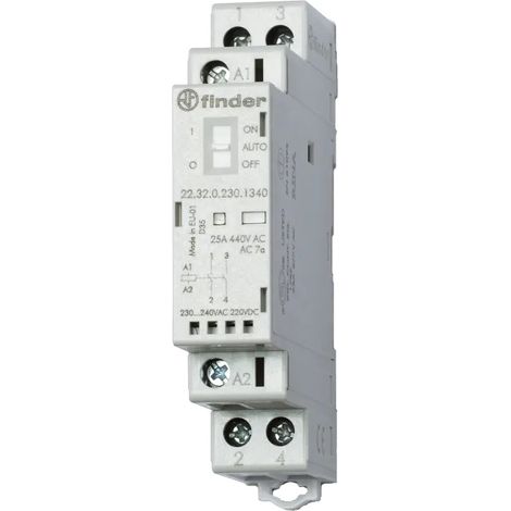 Contactor finder 22.32.0.230.1320 2 contactos 25A LED