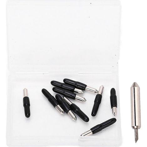 10 Stück Plotterklingen, scharf, hochhart, legierter Stahl, 60°-Vinylschneideklingen-Ersatz für Cricut