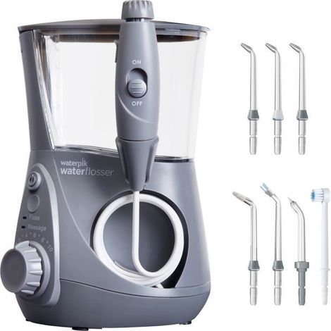 Jet Dentaire - WATERPIK - WP-667 Ultra Professionnel - Gris - 10 Niveaux de pression - 7 Embouts inclus (1/5)