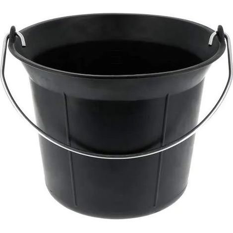 Cubo de albañilería de goma y PET, diámetro 300 mm, 11l