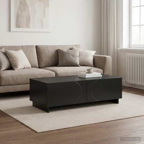 vidaXL Couchtisch Schwarz 102 x 50,5 x 35 cm Holzwerkstoff (1/5)