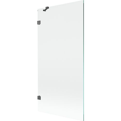 Paroi de baignoire Mexen Lunar à 1 volet 90 x 150 cm, transparent, gris canon brossé - 897-090-000-66-00 (1/5)