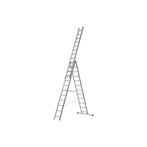 Escalera multiusos de aluminio  modelo básico  3 x 12 peldaños